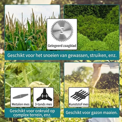 Revelisse T3 3-in-1 Draadloze Elektrische Bosmaaier & Grasmaaier + Gratis Accu + Snellader