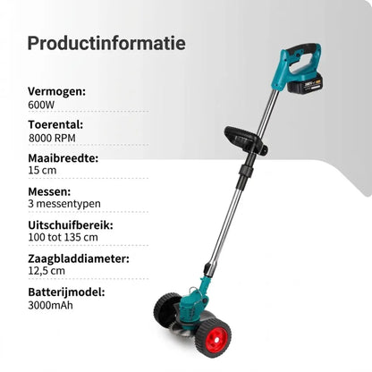 Revelisse T3 3-in-1 Draadloze Elektrische Bosmaaier & Grasmaaier + Gratis Accu + Snellader