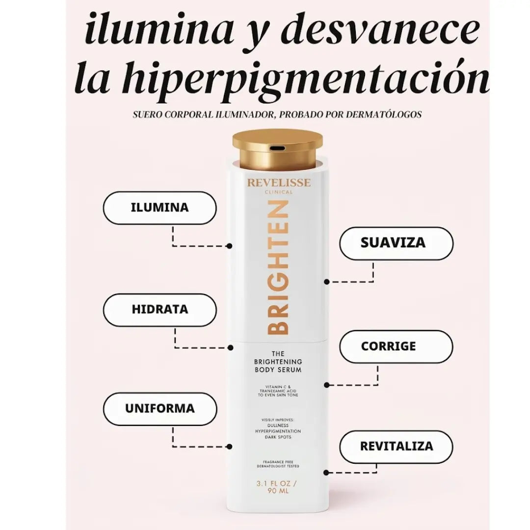 Revelisse Sérum Corporal Iluminador con Vitamina C y Ácido Tranexámico – Para Manchas y Tono Desigual