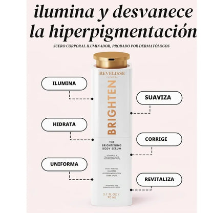 Revelisse Sérum Corporal Iluminador con Vitamina C y Ácido Tranexámico – Para Manchas y Tono Desigual