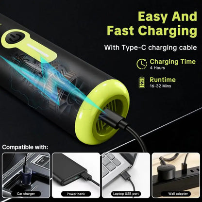 VELISEE 4-in-1 Cordless Car Vacuum & Air Duster,  Handheld Vacuum, Multi-Nozzles for Car, Home & Pet Hair