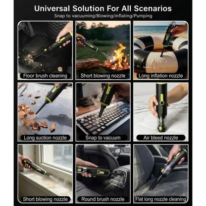 VELISEE 4-in-1 Cordless Car Vacuum & Air Duster,  Handheld Vacuum, Multi-Nozzles for Car, Home & Pet Hair
