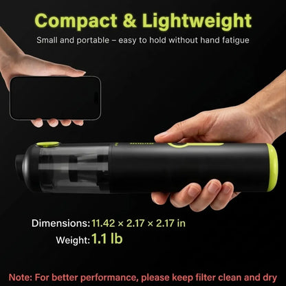 VELISEE 4-in-1 Cordless Car Vacuum & Air Duster,  Handheld Vacuum, Multi-Nozzles for Car, Home & Pet Hair