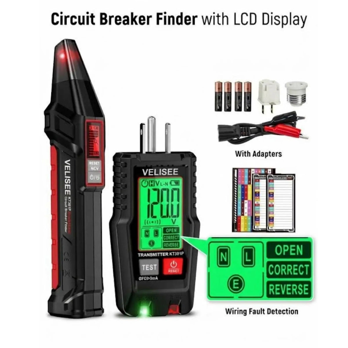 VELISEE™ Circuit Pro – Outlet Tester & Automatic Circuit Breaker Finder