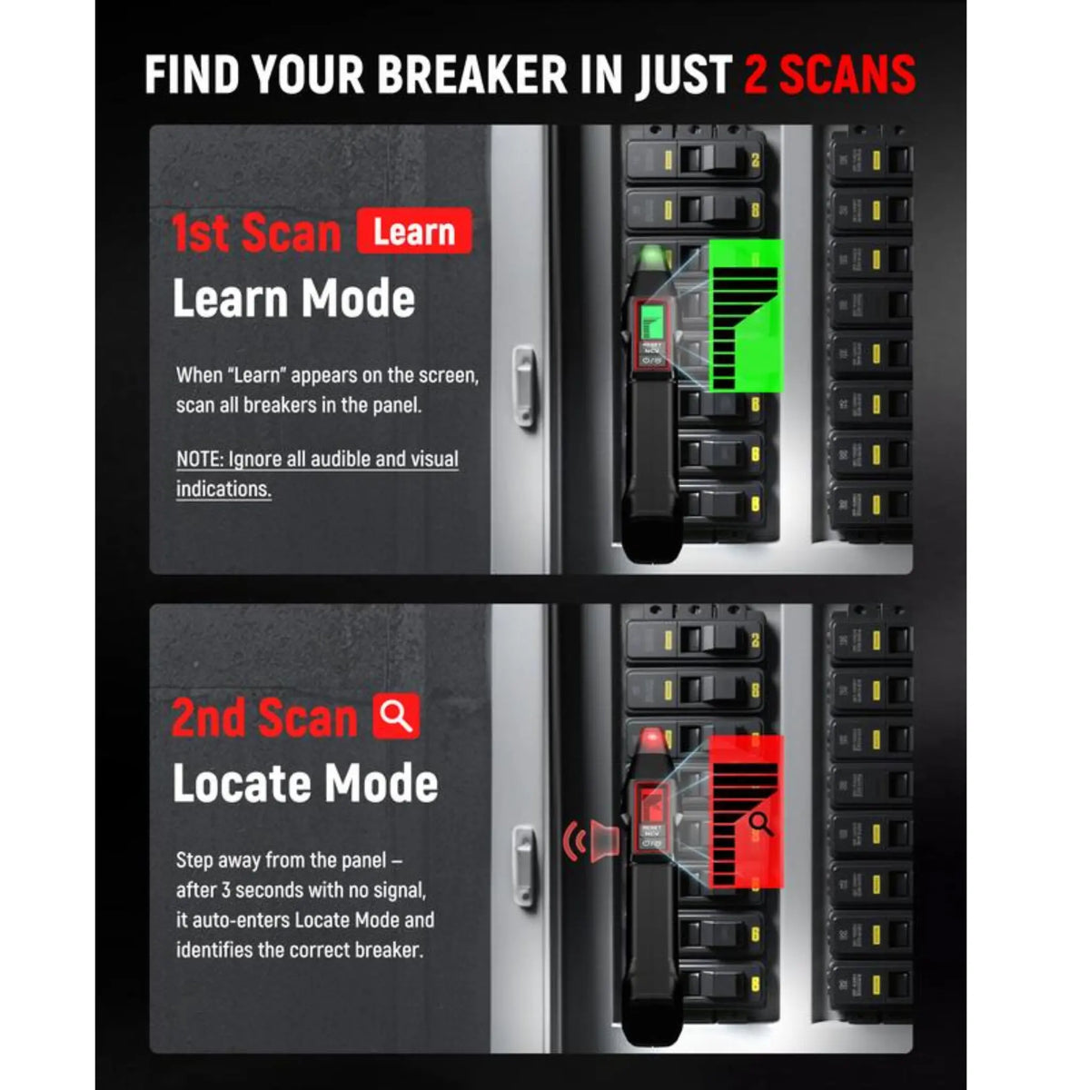 VELISEE™ Circuit Pro – Outlet Tester & Automatic Circuit Breaker Finder