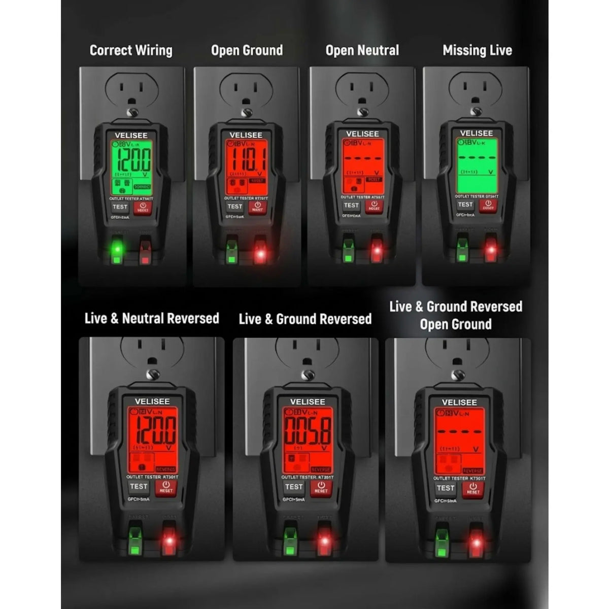VELISEE™ Circuit Pro – Outlet Tester & Automatic Circuit Breaker Finder