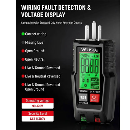 VELISEE™ Circuit Pro – Outlet Tester & Automatic Circuit Breaker Finder