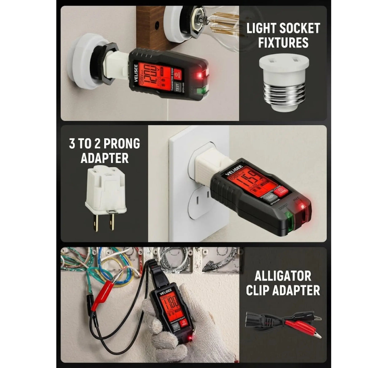 VELISEE™ Circuit Pro – Outlet Tester & Automatic Circuit Breaker Finder