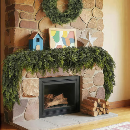 2 Pack Forever Fresh Cedar Garland – Real-Touch 6FT