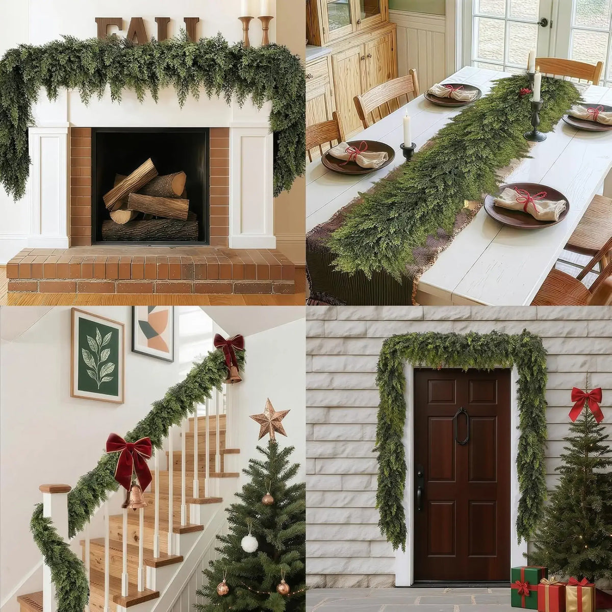 2 Pack Forever Fresh Cedar Garland – Real-Touch 6FT